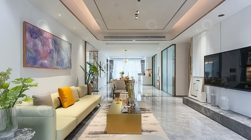 高清大图下载【趣麦麦图】现代客厅设计展示宽敞明亮的家居环境