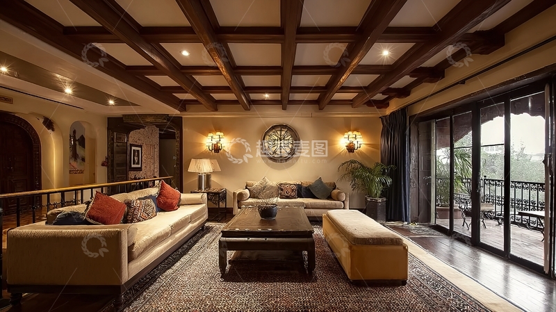 高清大图下载【趣麦麦图】豪华客厅设计现代舒适兼具