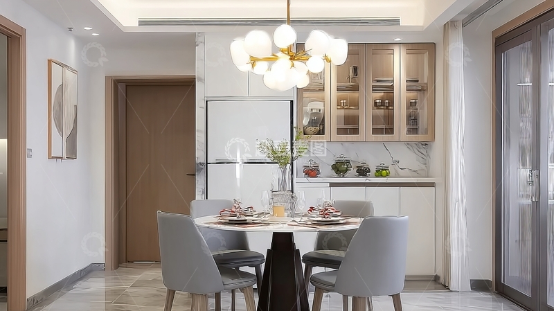 高清大图下载【趣麦麦图】现代简约风格餐厅空间设计