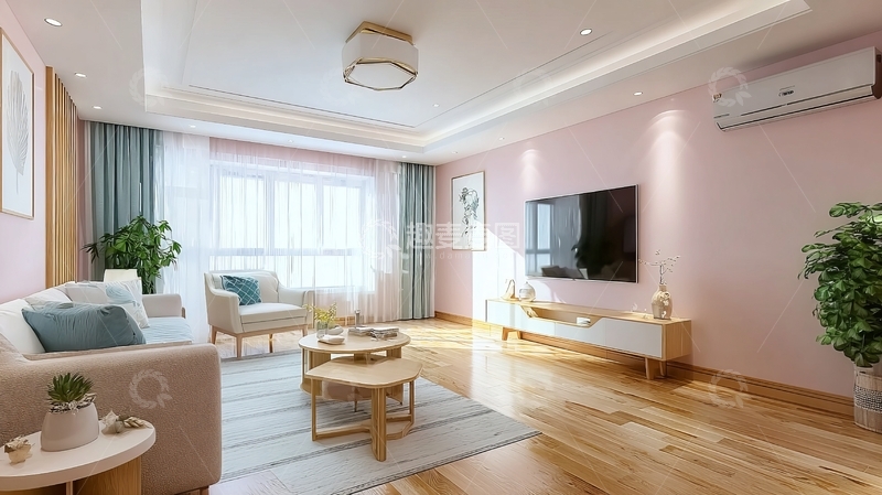 高清大图下载【趣麦麦图】现代简约风格客厅布置温馨舒适