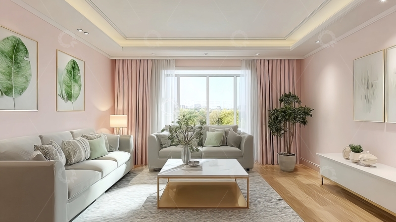 高清大图下载【趣麦麦图】现代简约风格客厅布置温馨舒适