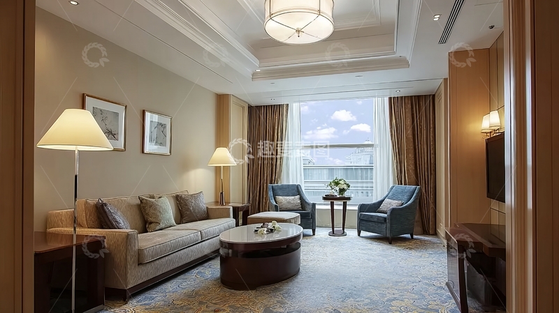 高清大图下载【趣麦麦图】豪华酒店房间内景布置优雅舒适