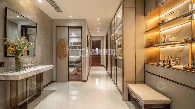 高清大图下载【趣麦麦图】现代简约风格的室内走廊装饰展示