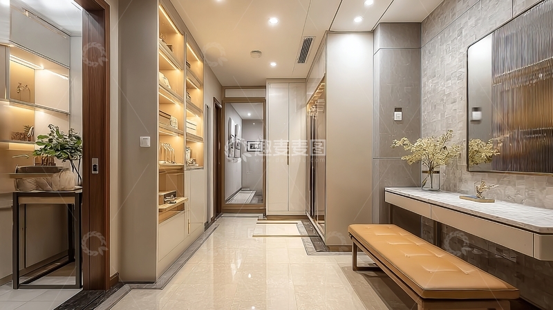 高清大图下载【趣麦麦图】现代简约风格的室内走廊设计