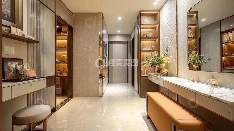 高清大图下载【趣麦麦图】现代风格的豪华浴室内部设计