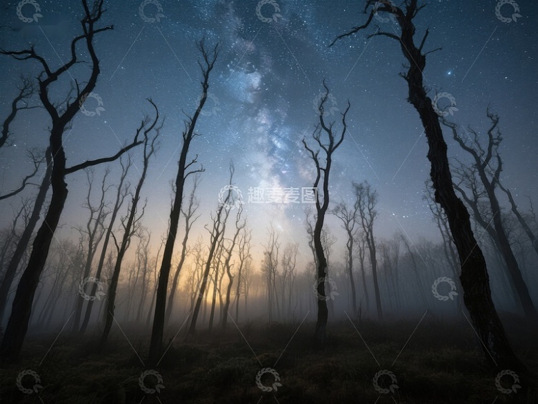 星空下的幽灵森林