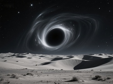 沙漠之上黑洞奇观