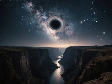 星河黑洞映峡谷