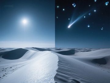 沙漠日与夜：太阳与彗星的对比