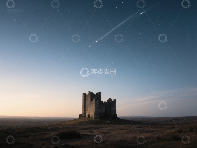 高清大图下载【趣麦麦图】星空下的古老城堡