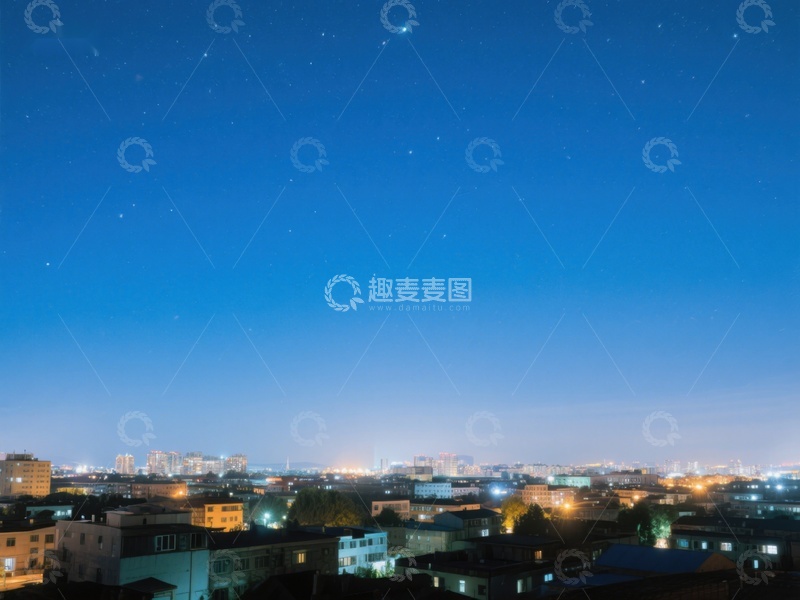 高清大图下载【趣麦麦图】夜空下的城市景观