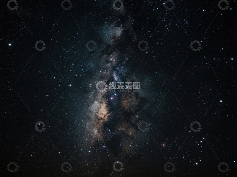 高清大图下载【趣麦麦图】银河横贯夜空，繁星点点