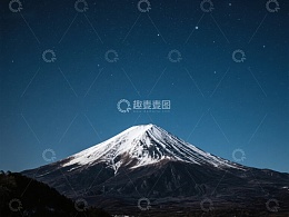 夜空下的雪山