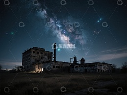 星空下的废弃工厂
