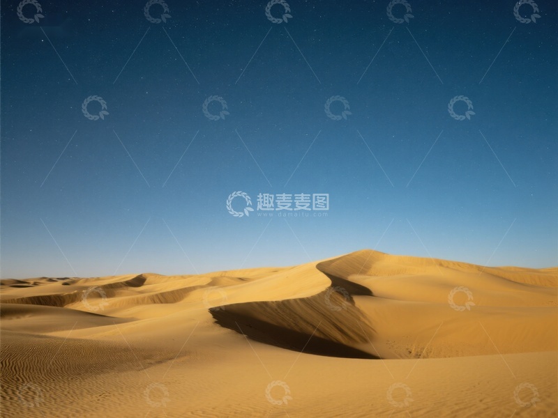 高清大图下载【趣麦麦图】星空下的沙漠沙丘