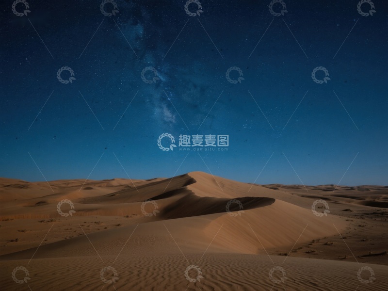 高清大图下载【趣麦麦图】夜空下的沙漠沙丘