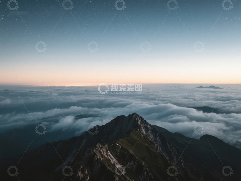 高清大图下载【趣麦麦图】山巅之上，云海日出