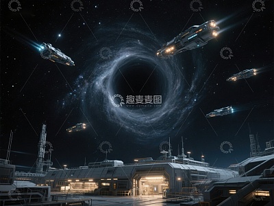 星际飞船环绕黑洞