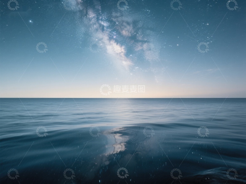 高清大图下载【趣麦麦图】星河映海，静谧夜景