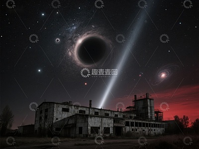 废弃工厂与黑洞奇观