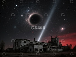 废弃工厂与黑洞奇观