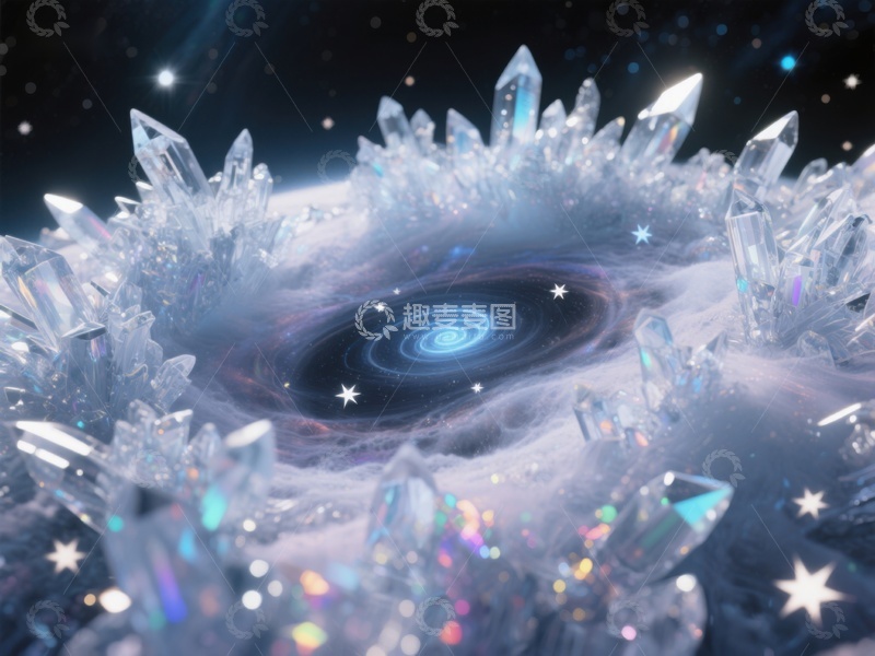 高清大图下载【趣麦麦图】水晶环绕的星系漩涡