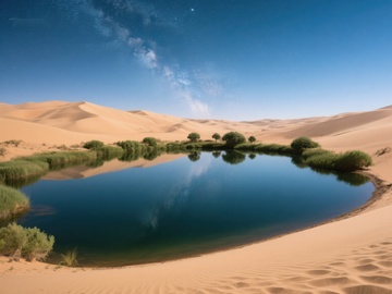 沙漠中的宁静绿洲