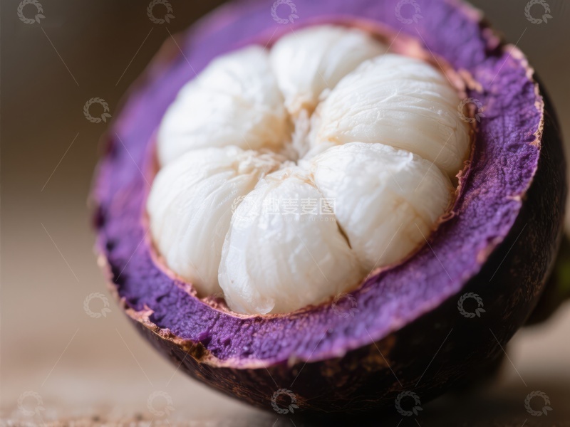 高清大图下载【趣麦麦图】新鲜紫皮白肉的神秘水果