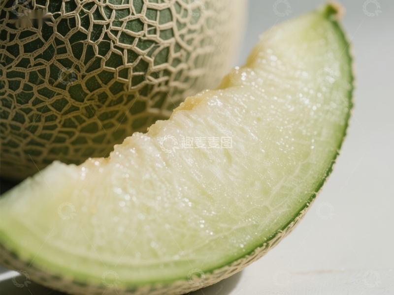高清大图下载【趣麦麦图】新鲜哈密瓜切片特写