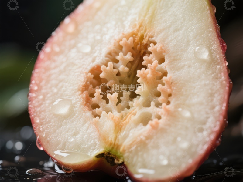 高清大图下载【趣麦麦图】切开的苹果内部独特结构