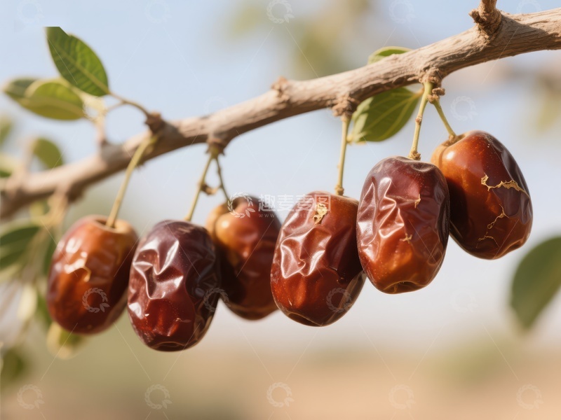 高清大图下载【趣麦麦图】枝头挂满成熟的红枣