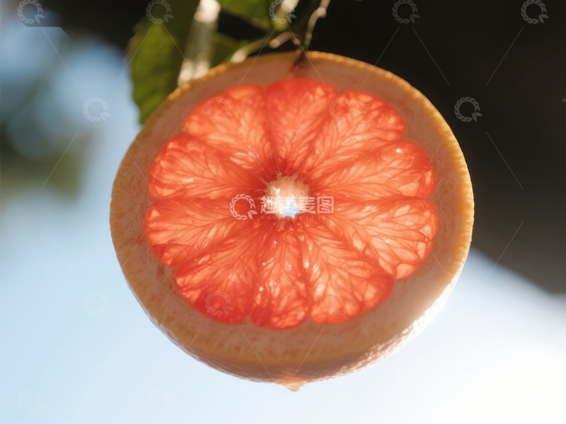 高清大图下载【趣麦麦图】切开的葡萄柚在阳光下
