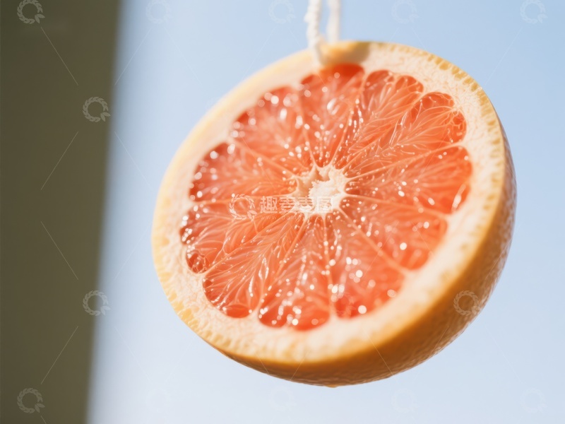 高清大图下载【趣麦麦图】悬挂的葡萄柚切片