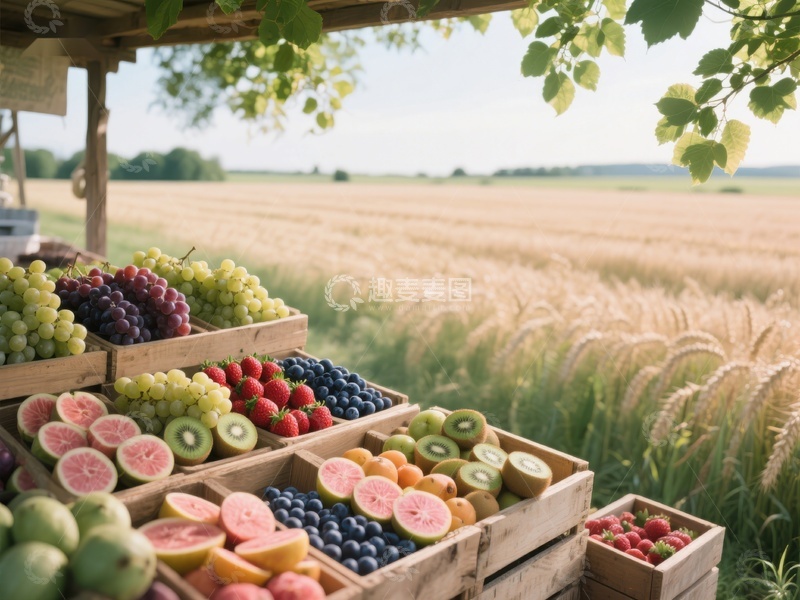 高清大图下载【趣麦麦图】田野边的水果摊