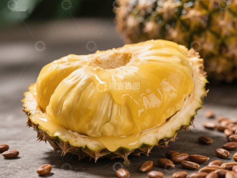 高清大图下载【趣麦麦图】新鲜菠萝蜜果肉特写