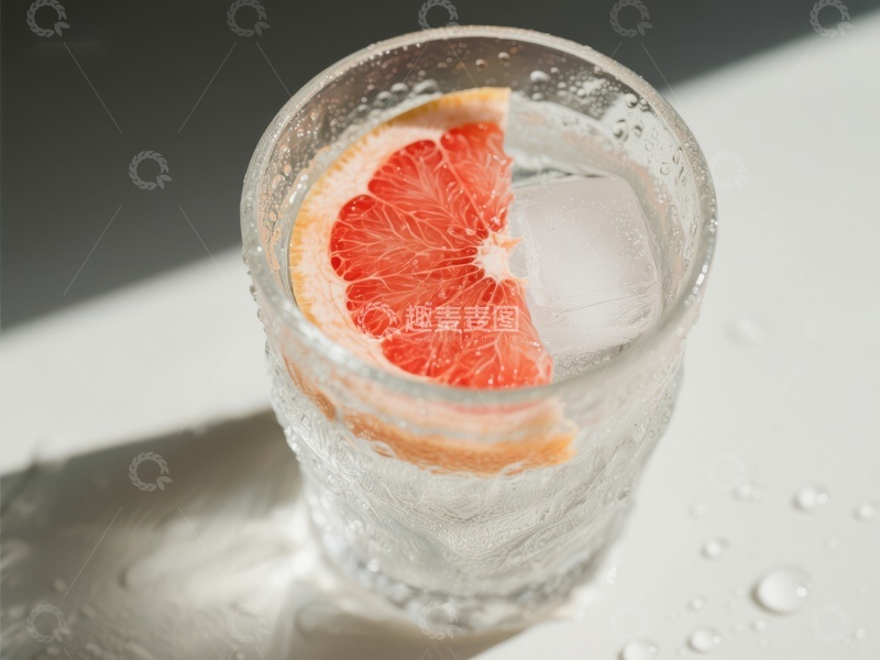 高清大图下载【趣麦麦图】冰镇葡萄柚水，清新解渴