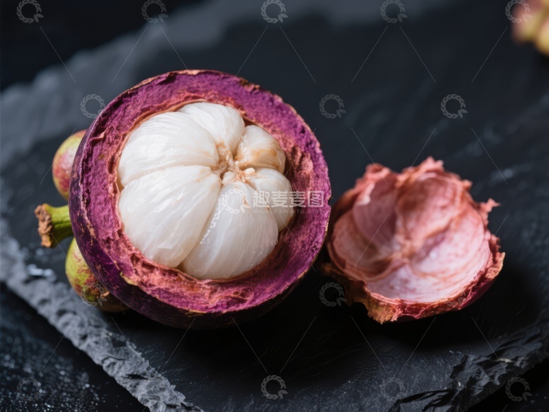 高清大图下载【趣麦麦图】新鲜山竹果切开展示