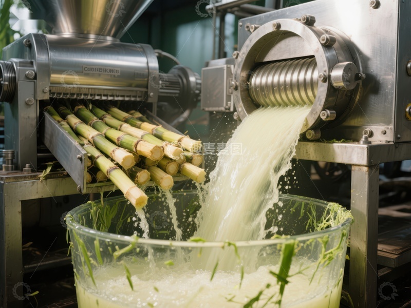 高清大图下载【趣麦麦图】甘蔗榨汁机作业现场