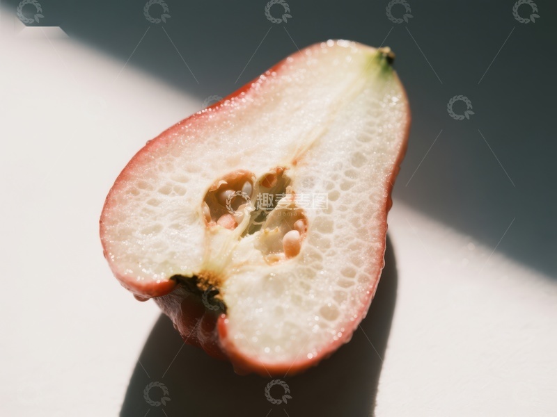 高清大图下载【趣麦麦图】切开的红色果实内部结构