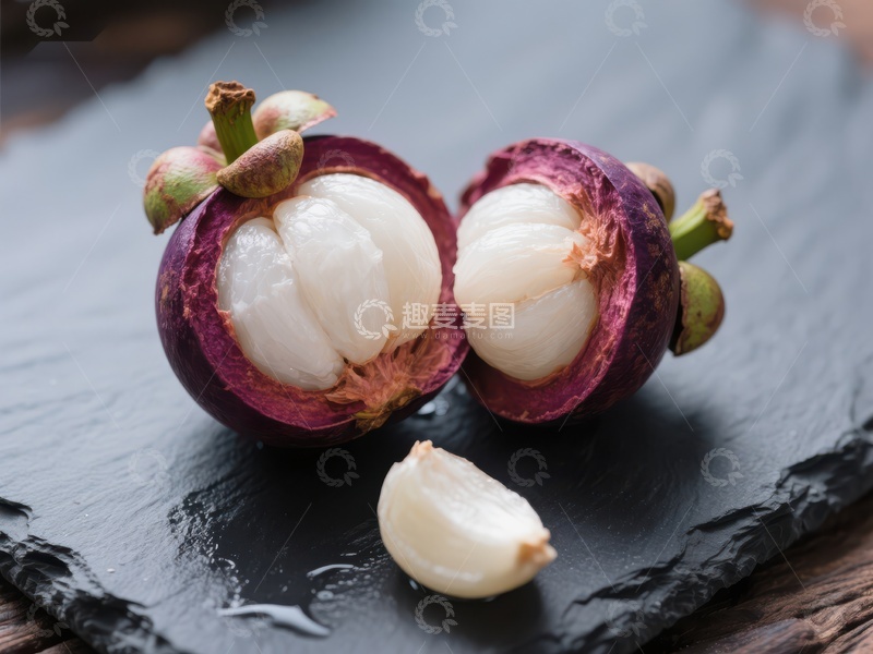 高清大图下载【趣麦麦图】新鲜紫皮水果切开展示