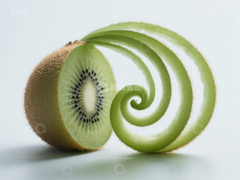 高清大图下载【趣麦麦图】切片奇异果的螺旋艺术