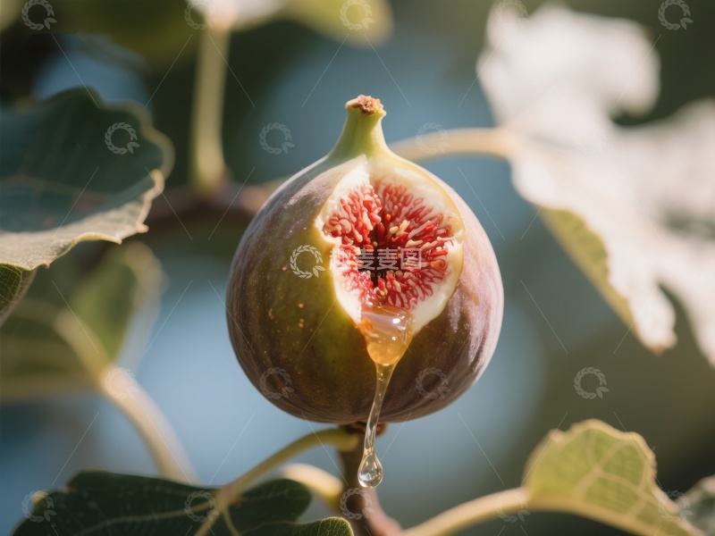 高清大图下载【趣麦麦图】新鲜无花果切面特写
