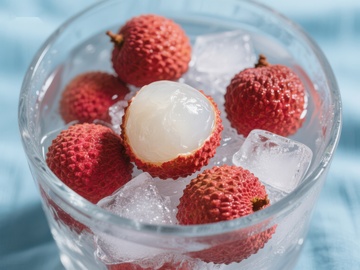 冰镇荔枝清凉解暑