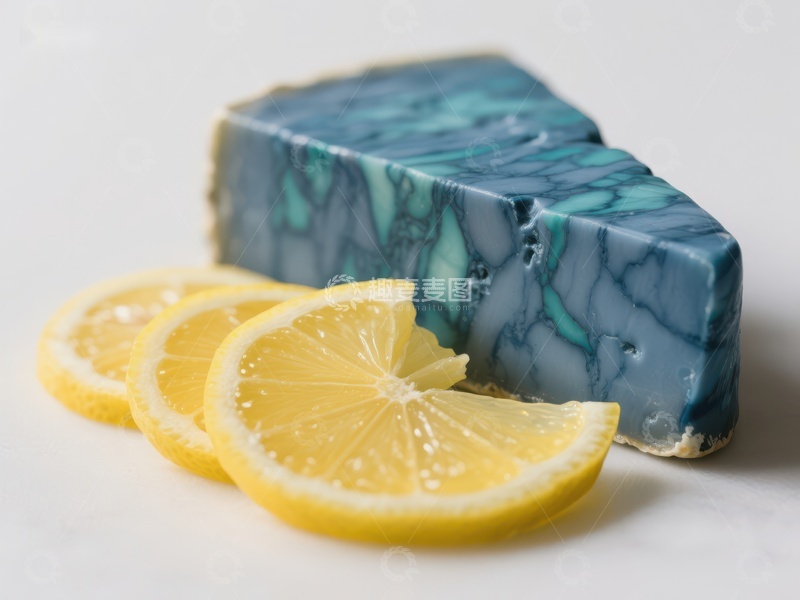 高清大图下载【趣麦麦图】蓝纹肥皂与柠檬片