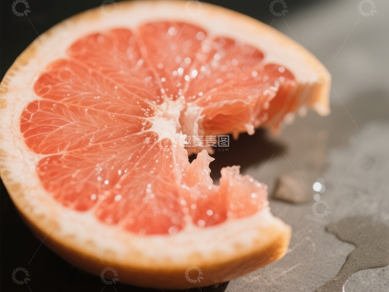 高清大图下载【趣麦麦图】-新鲜切开的葡萄柚特写