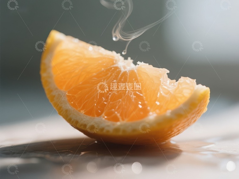新鲜橙片散发香气