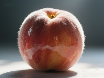 新鲜桃子的特写