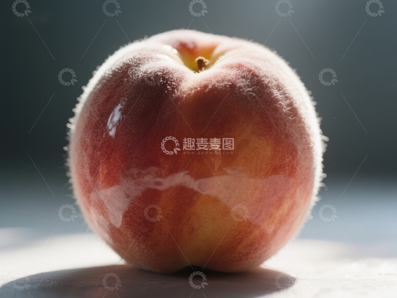 高清大图下载【趣麦麦图】-新鲜桃子的特写