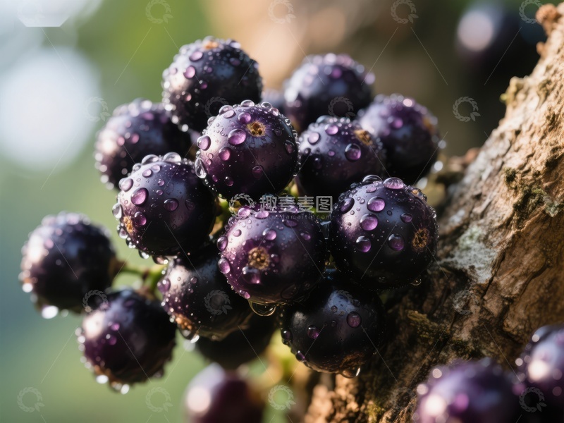 高清大图下载【趣麦麦图】树上挂满紫黑色浆果