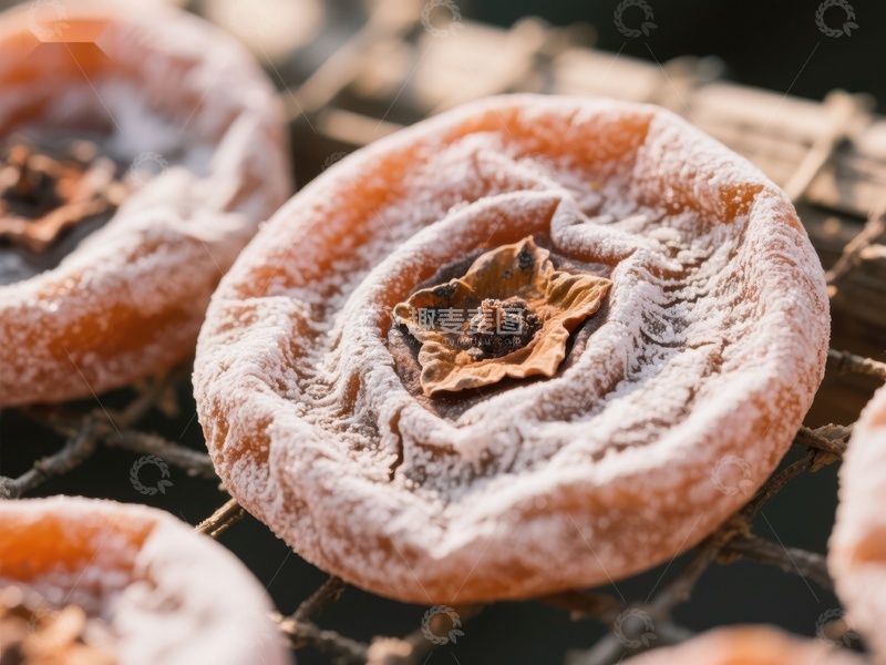 高清大图下载【趣麦麦图】干柿子特写，自然风干的美味